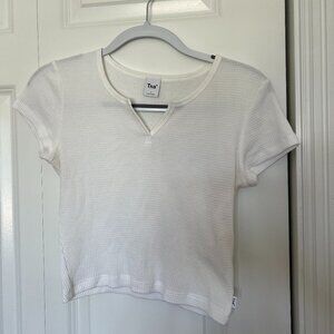 Aritzia - Women's TNA Waffle T-Shirt | White | Size S